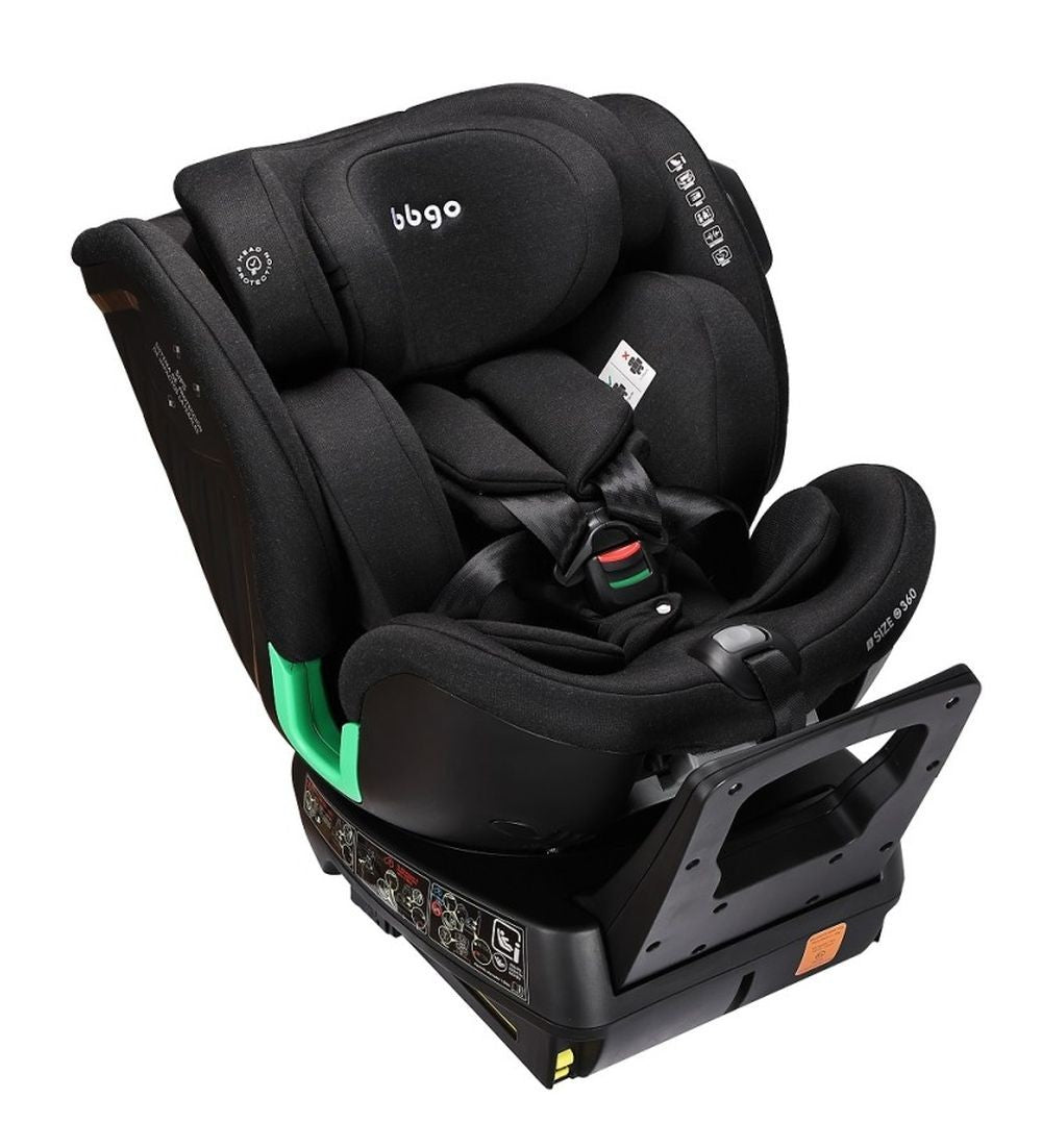 Silla De Coche Bbgo St5 Grupos 0-1-2-3 Para Niños De 40-150 Cm Isize Iso-fix 360 Black_1