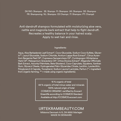 Pack 2x Champú de Ortiga Anticaspa Urtekram 500 ml