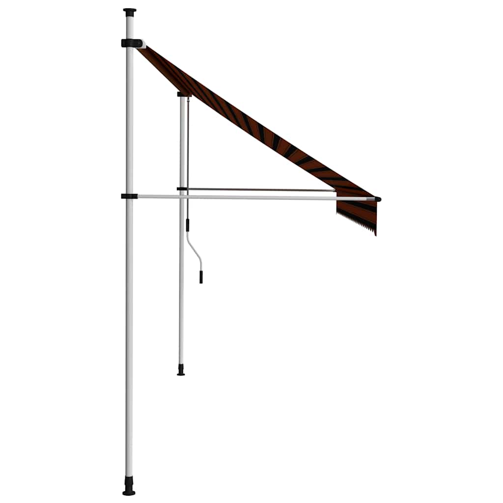 Toldo Manual Retráctil Naranja Y Marrón 300 Cm_2