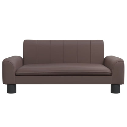 Cama Para Perros De Cuero Sintético Marrón 70x45x30 Cm / Vetonek_1