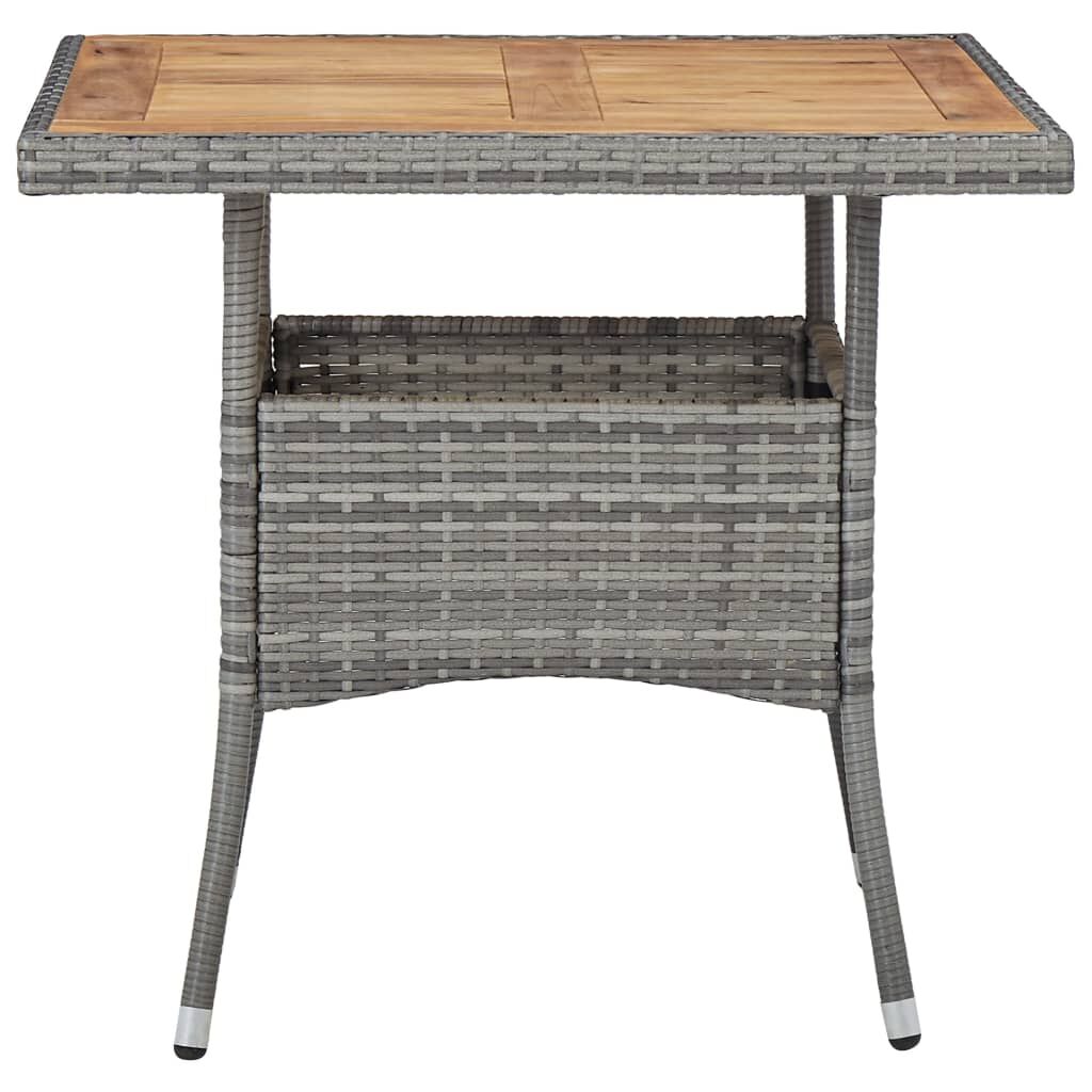 Vidaxl Set De Comedor Jardín 5 Pzas Ratán Sintético Madera Acacia Gris_3