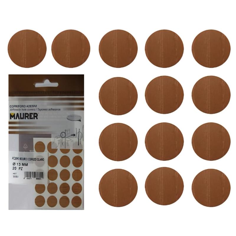 Tapatornillos Adhesivos Maple (blister 20 Unidades)