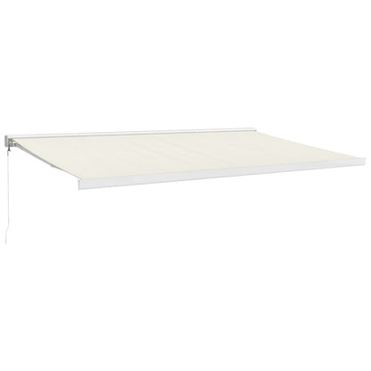 Vidaxl Toldo Retráctil Aluminio Y Tela Color Crema 5x3 M_0