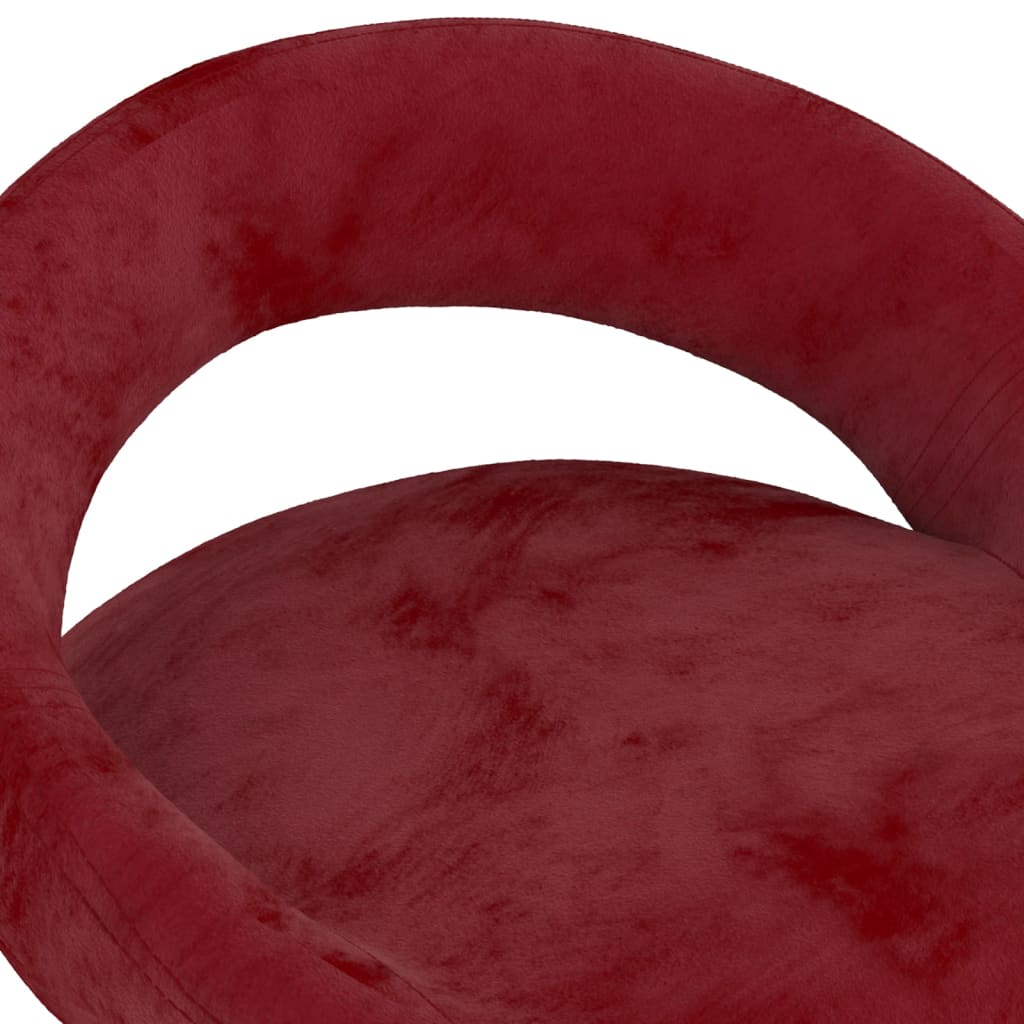 Taburetes De Cocina 2 Unidades Terciopelo Rojo Tinto_5