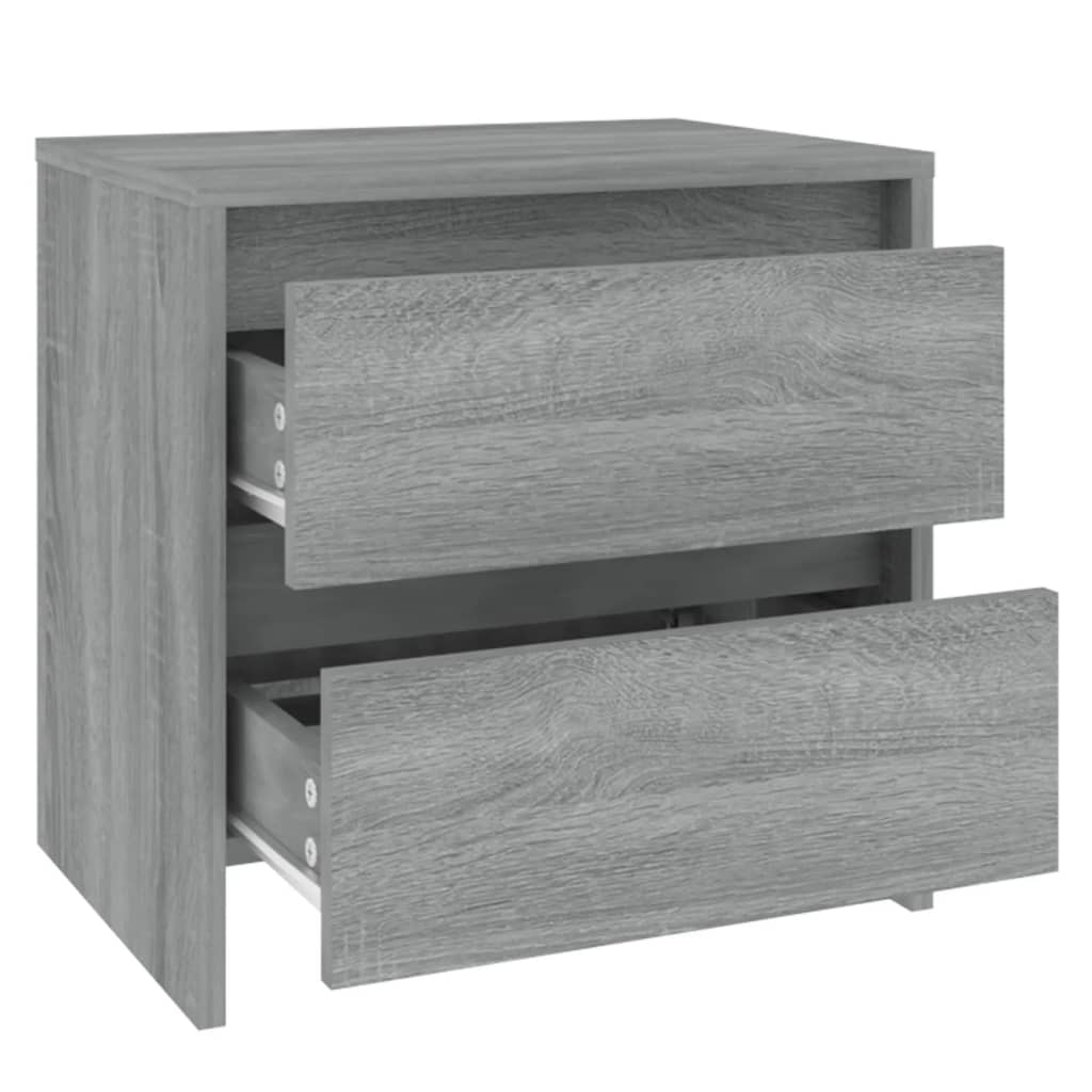 Mesita De Noche Madera De Ingeniería Gris Sonoma 45x34,5x44,5cm_2