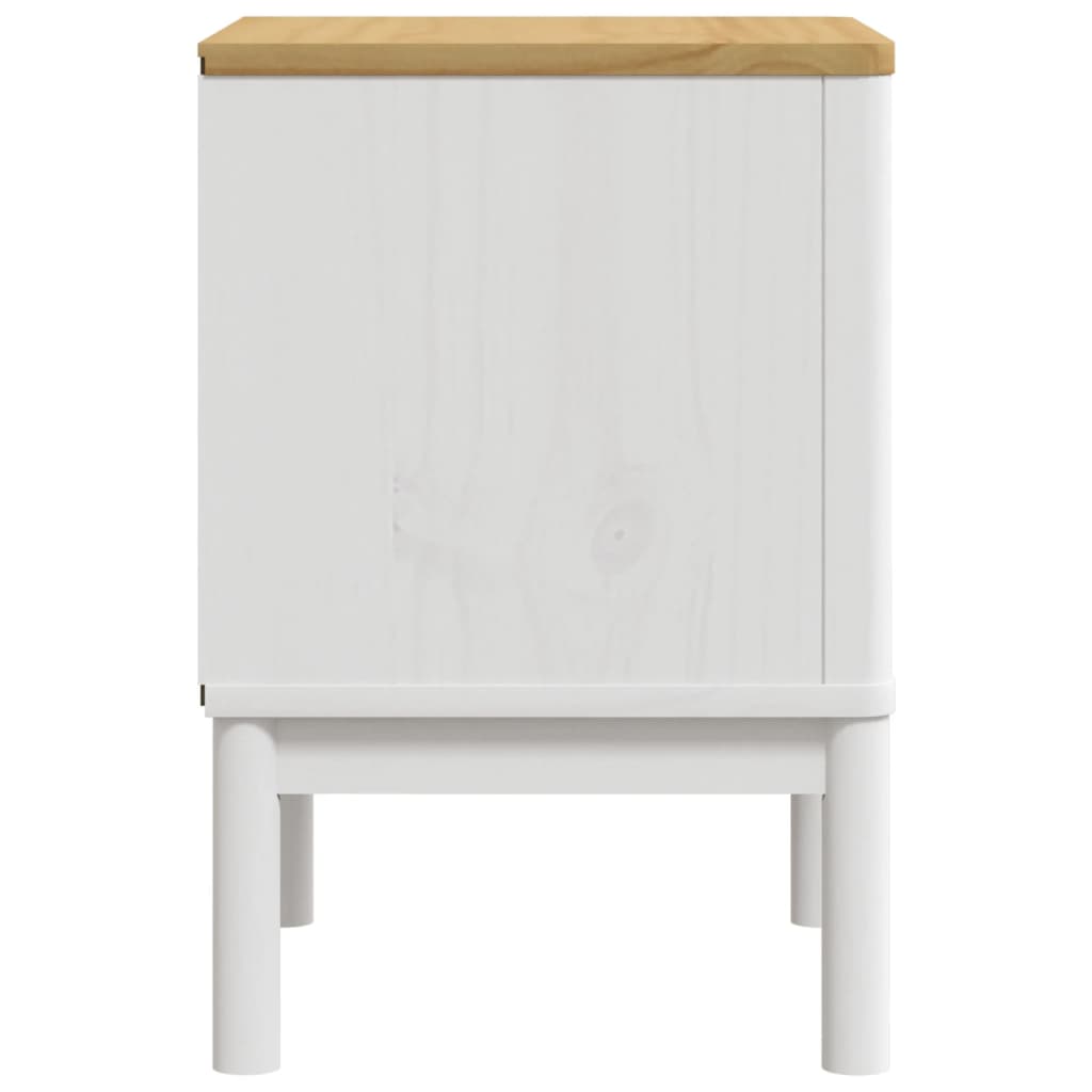 Mesita De Noche Floro Madera Maciza De Pino Blanco 45x39x57 Cm_4