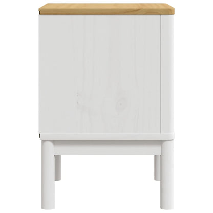 Mesita De Noche Floro Madera Maciza De Pino Blanco 45x39x57 Cm_4