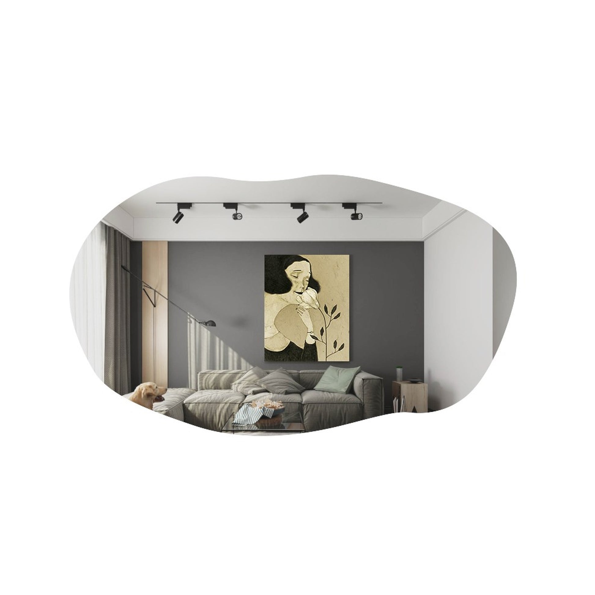 Espejo Decorativo De Baño Con Forma Asimétrica_4
