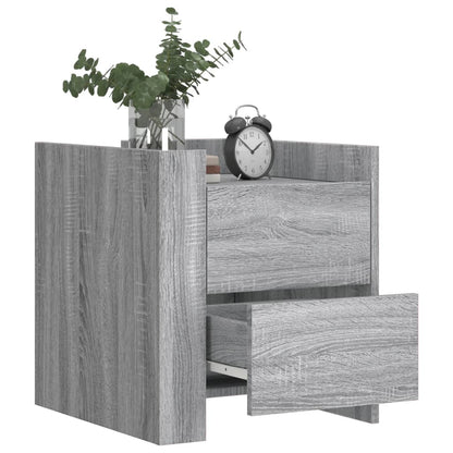 Mesita De Noche Madera De Ingeniería Gris Sonoma 45x50x50 Cm_1