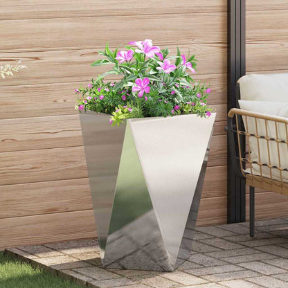 Jardinera Plateado 50 X 50 X 75 Cm Acero Inoxidable_1