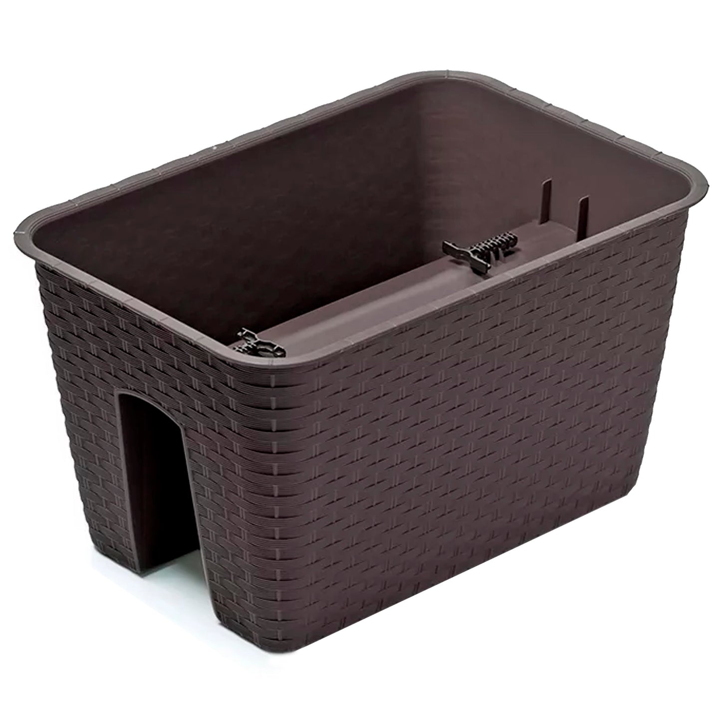 Macetero Cuadrado Ratolla 13l., Dimensiones (mm) 396x272x225, Color Ocre Oscuro_0