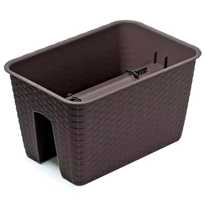 Macetero Cuadrado Ratolla 13l., Dimensiones (mm) 396x272x225, Color Ocre Oscuro_0