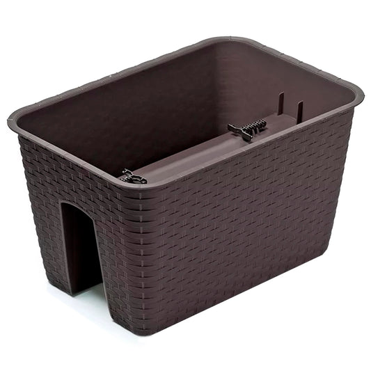 Macetero Cuadrado Ratolla 13l., Dimensiones (mm) 396x272x225, Color Ocre Oscuro_0