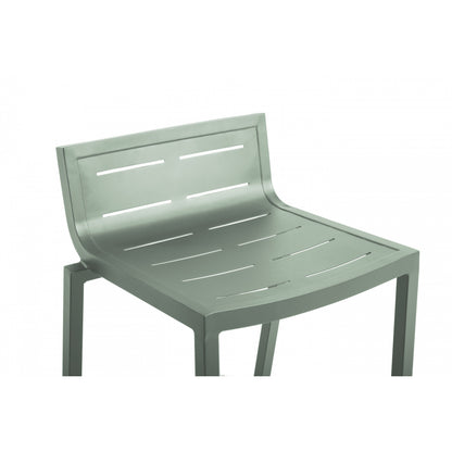 Lote De 4 Taburetes De Jardín Inari De Aluminio Verde Romero 47x48x86cm - Silla De Jardín_1