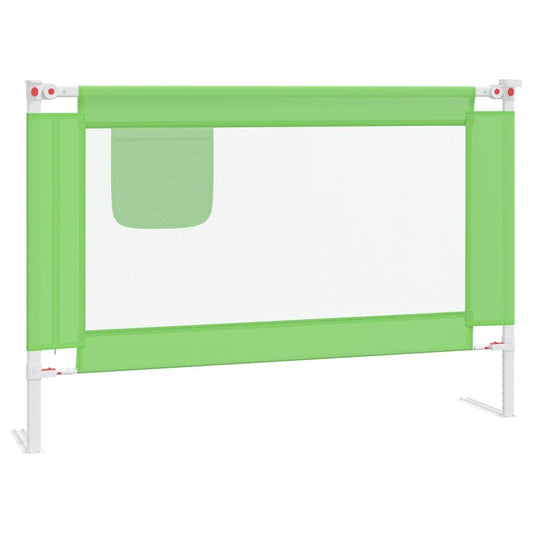 Vidaxl Barandilla De Seguridad Cama De Niño Verde Tela 100x25 Cm_0