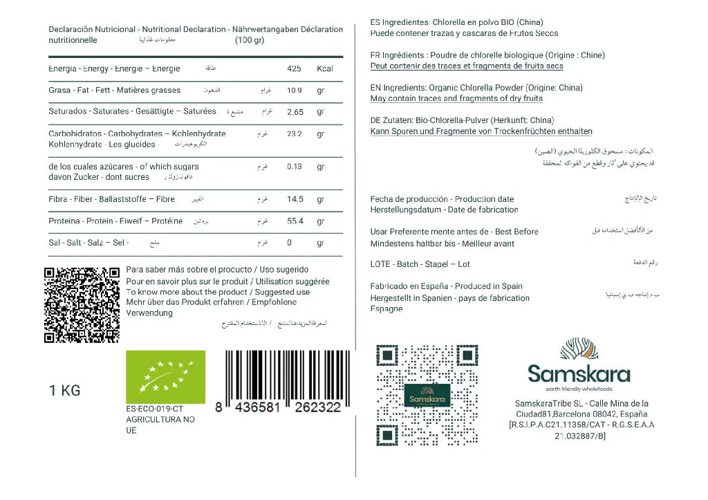 Chlorella En Polvo Bio - 1kg_1