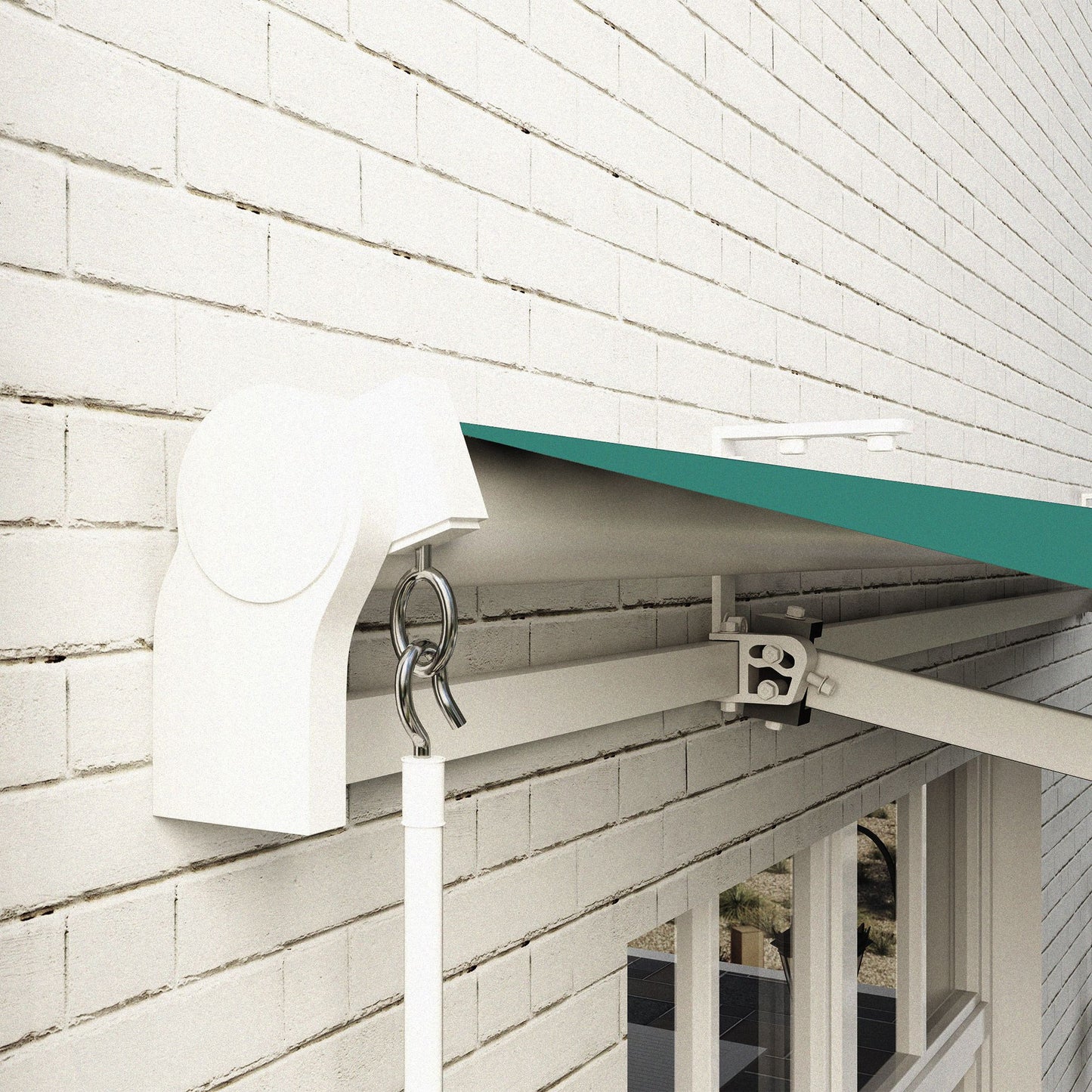 Outsunny Toldo Manual Plegable De Aluminio Con Manivela 395x245 Cm Verde_4
