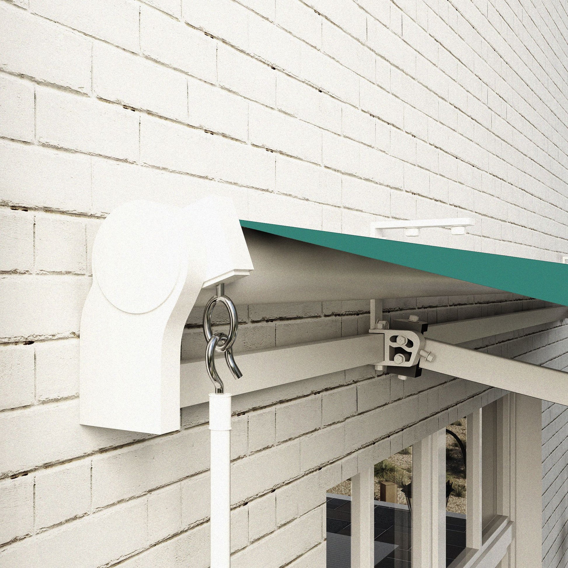Outsunny Toldo Manual Plegable De Aluminio Con Manivela 395x245 Cm Verde_4