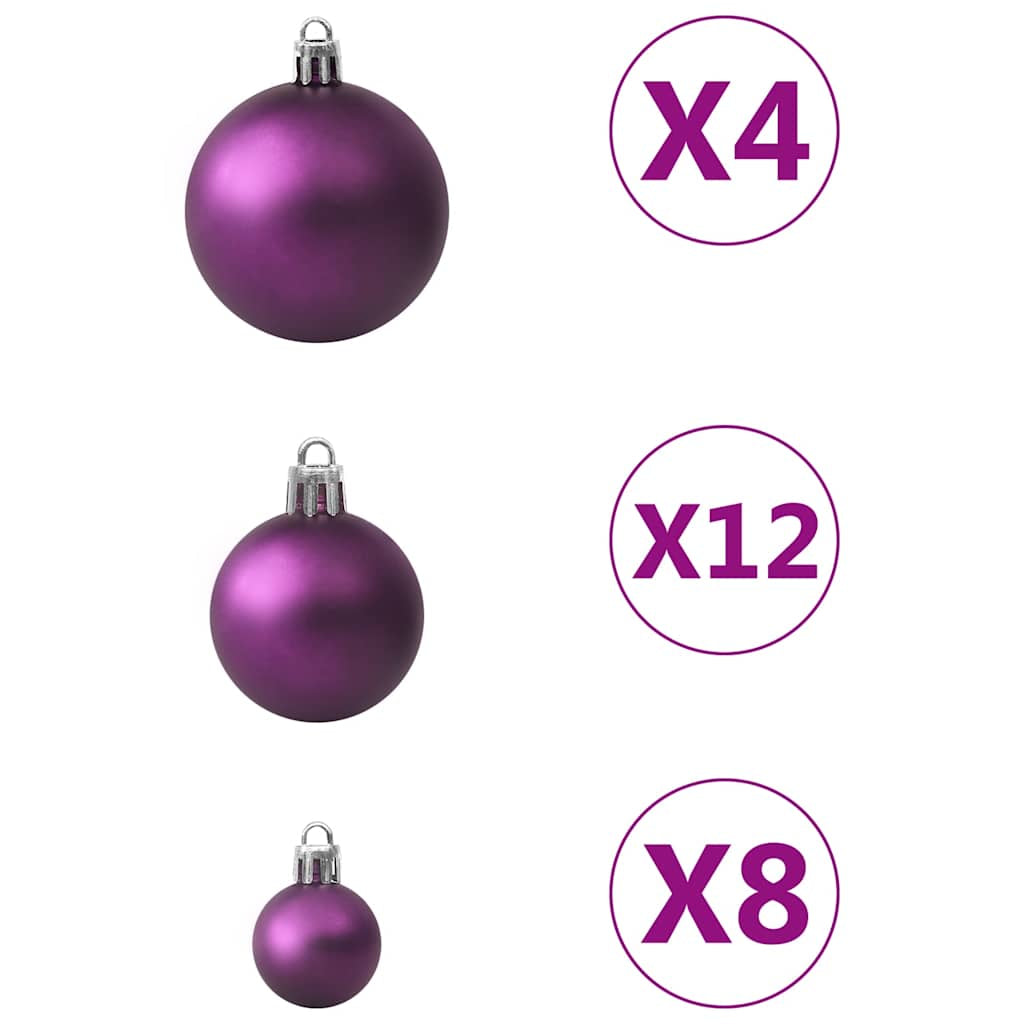Vidaxl Juego De Bolas De Navidad 100 Piezas Morado_4