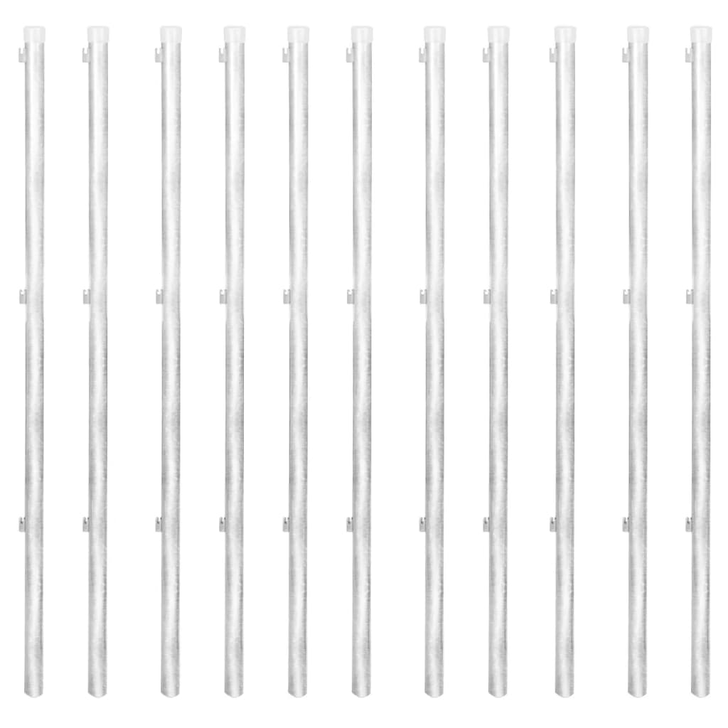 Valla Metálica Con Estacas Postes Acero Galvanizado 25x1,25 M / Vetonek_3