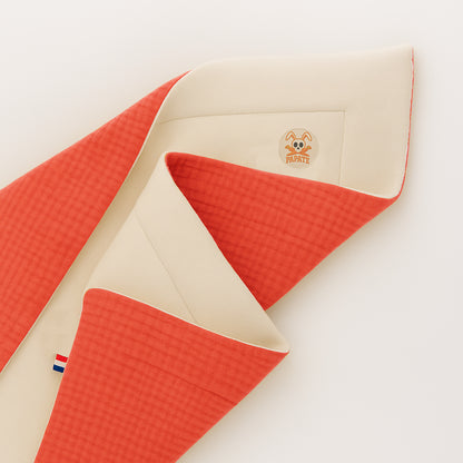 Manta De Algodón Orgánico Rex Blanco Y Fresa