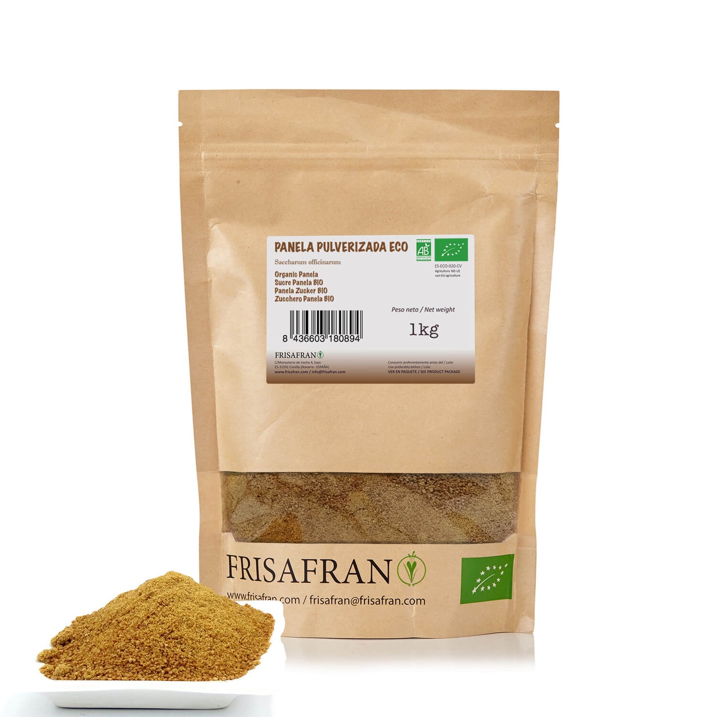 Panela Pulverizada Ecológica - Calidad Y Sabor | Frisafran 1 Kg_1