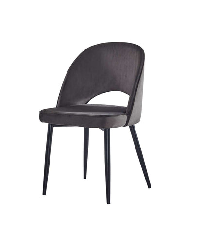 Pack De 4 Sillas Teruel Tela Velvet En Gris Oscuro. 89 Cm (alto) 48 Cm (ancho) 48 Cm (fond_3