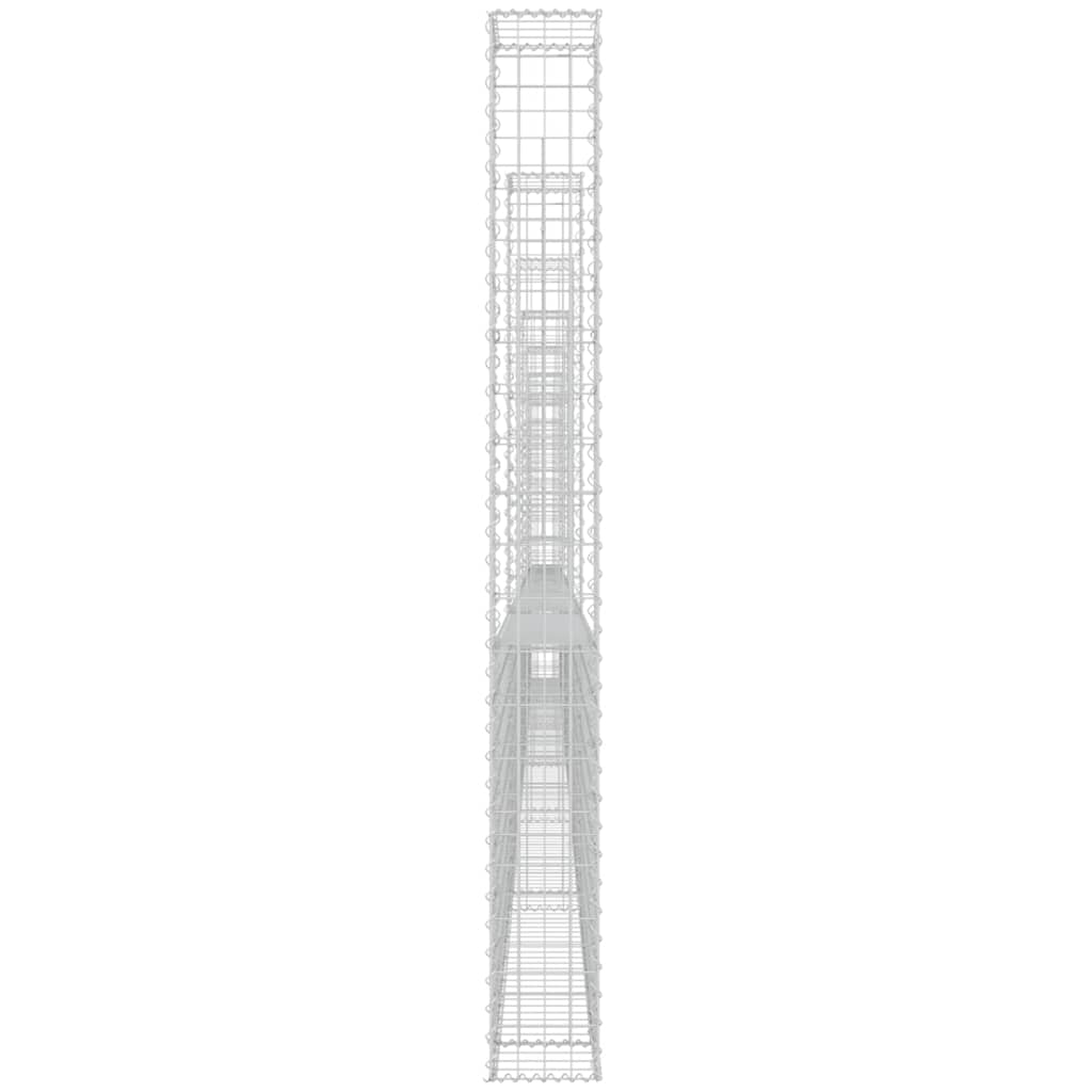 Cesta De Gaviones Forma De U 2 Postes De Hierro 740x20x200 Cm / Vetonek_1