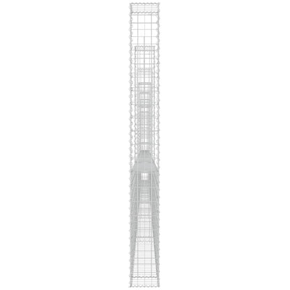 Cesta De Gaviones Forma De U 2 Postes De Hierro 740x20x200 Cm / Vetonek_1