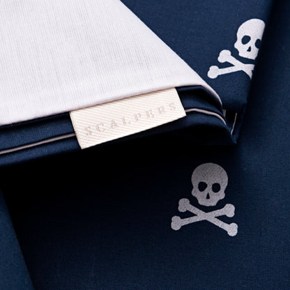 Set Cama (funda Nórdica 240x220 + 2 Fundas Almohada 50x85cm) 100% Algodón Navy Calaveras Scalpers Home_2