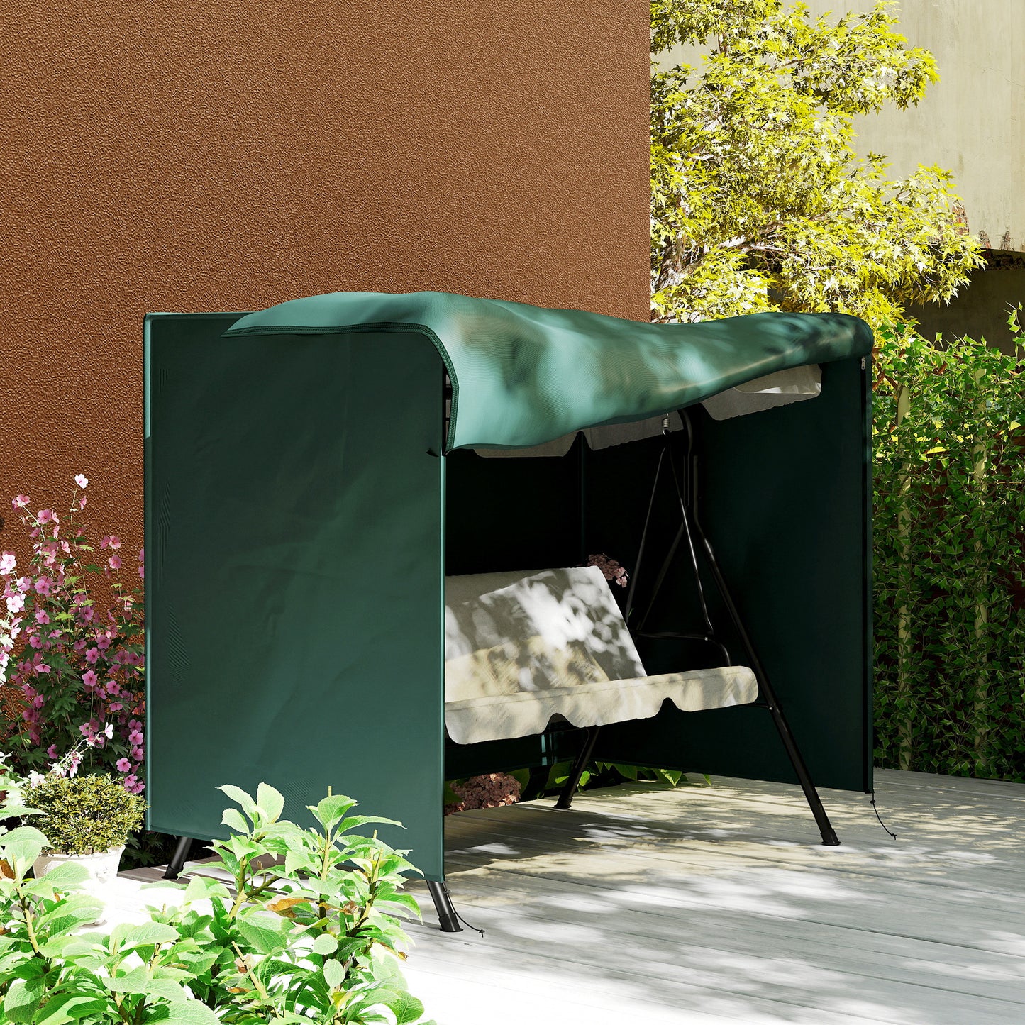 Outsunny Funda Columpios Jardín Con Cremallera Cubierta Muebles De Exterior_4