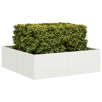 Jardinera Acero Blanco 100x100x30 Cm_1