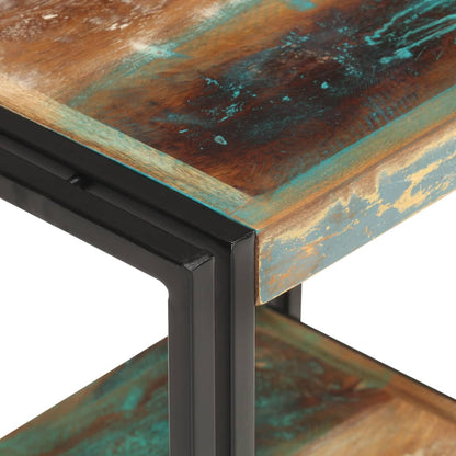 Mesa Auxiliar De Madera Maciza Reciclada 40x30x40 Cm_2