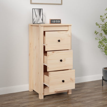 Aparador De Madera Maciza De Pino 40x35x80 Cm / Vetonek_4