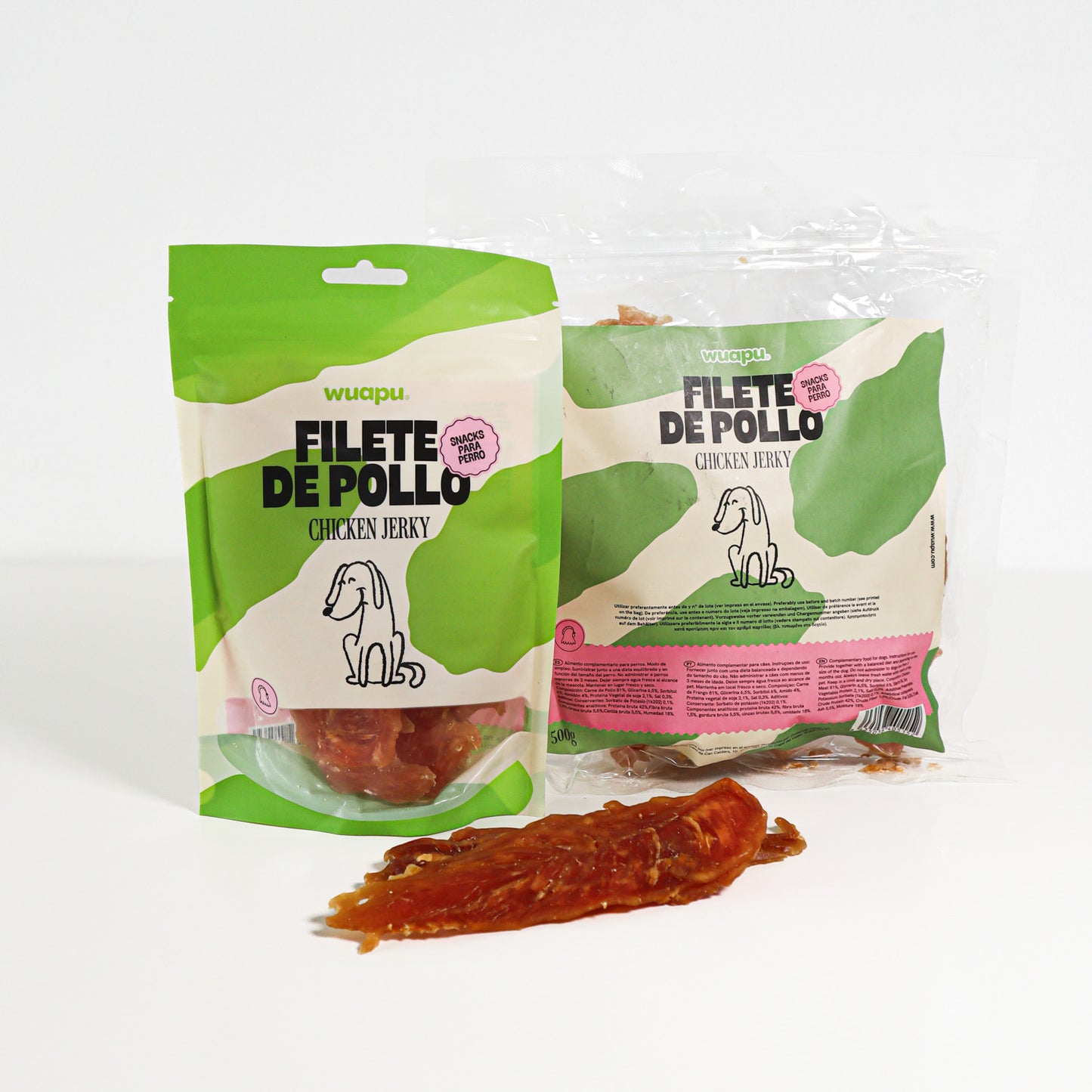 Snack Natural Para Perro Filete De Pollo Desecadas Wuapu 12x100gr_0
