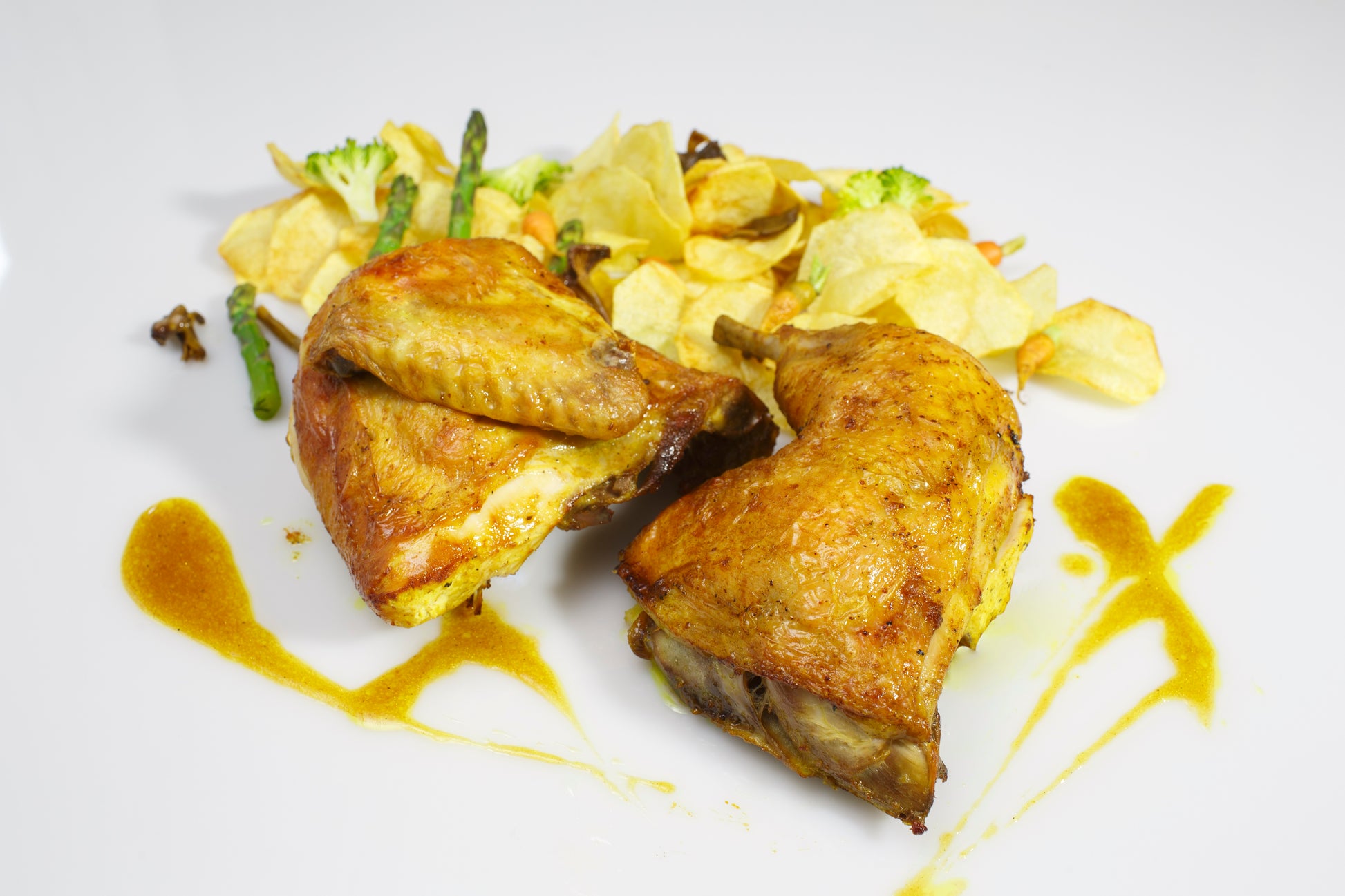 Pollo ecológico asado al horno