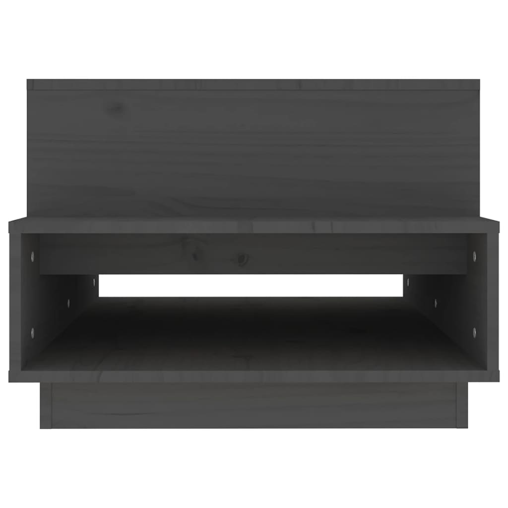 Mesa De Centro Madera Maciza De Pino Gris 80x55x40,5 Cm_4