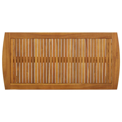 Mesa De Centro De Madera Maciza De Acacia 102x50x43 Cm_2