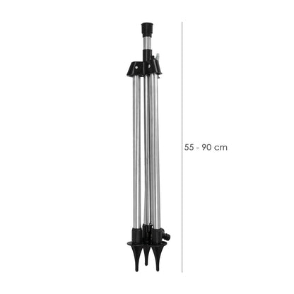 Tripode Para Aspersores Altura Regulable 55/90 Cm. Tomas Agua 1/2. Acero Cromado. Tripode Aspersores Jardineria_1