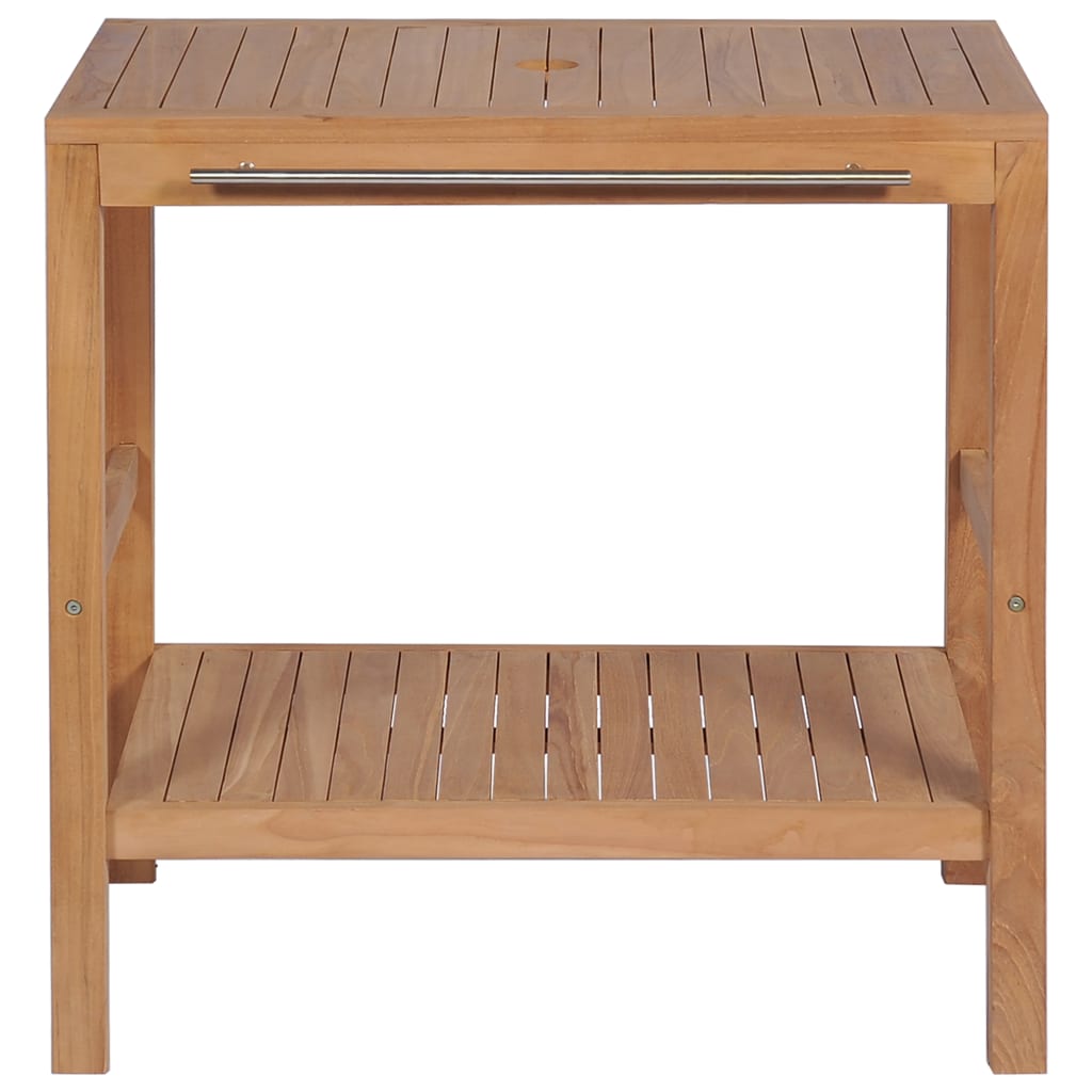 Mueble De Lavabo Tocador Madera Teca Maciza 74x45x75 Cm_2