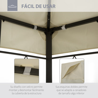 Outsunny Conjunto De 1 Cenador De Jardín 4x3 M Y 1 Techo De Repuesto 4x3 M_3