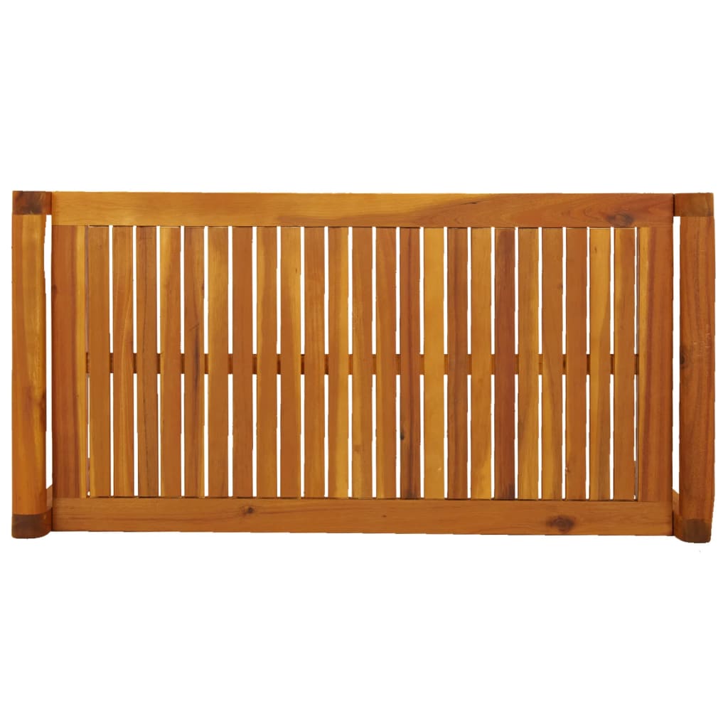 Mesa De Centro De Madera Maciza De Acacia 100x50x50 Cm_3
