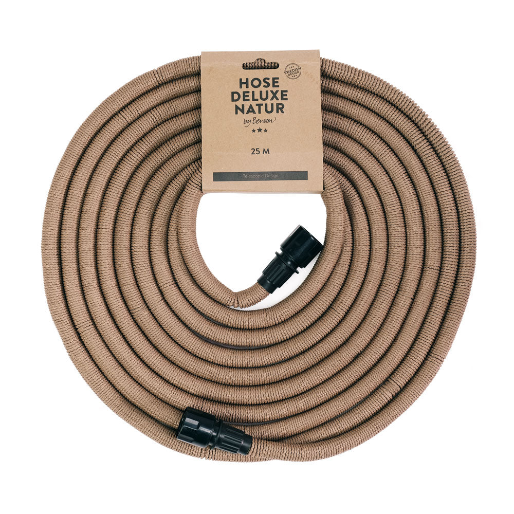 Manguera De Riego Deluxe - Arena, 25 M, Tejido, Látex, Se Expande Con El Agua._0