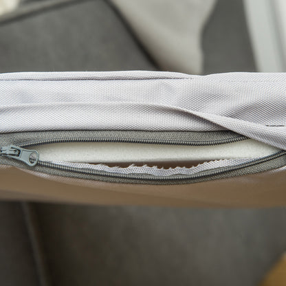 Pawhut Sofá Para Perros De Ratán Sintético Con Cojín Impermeable Ø60x20 Cm Gris_3