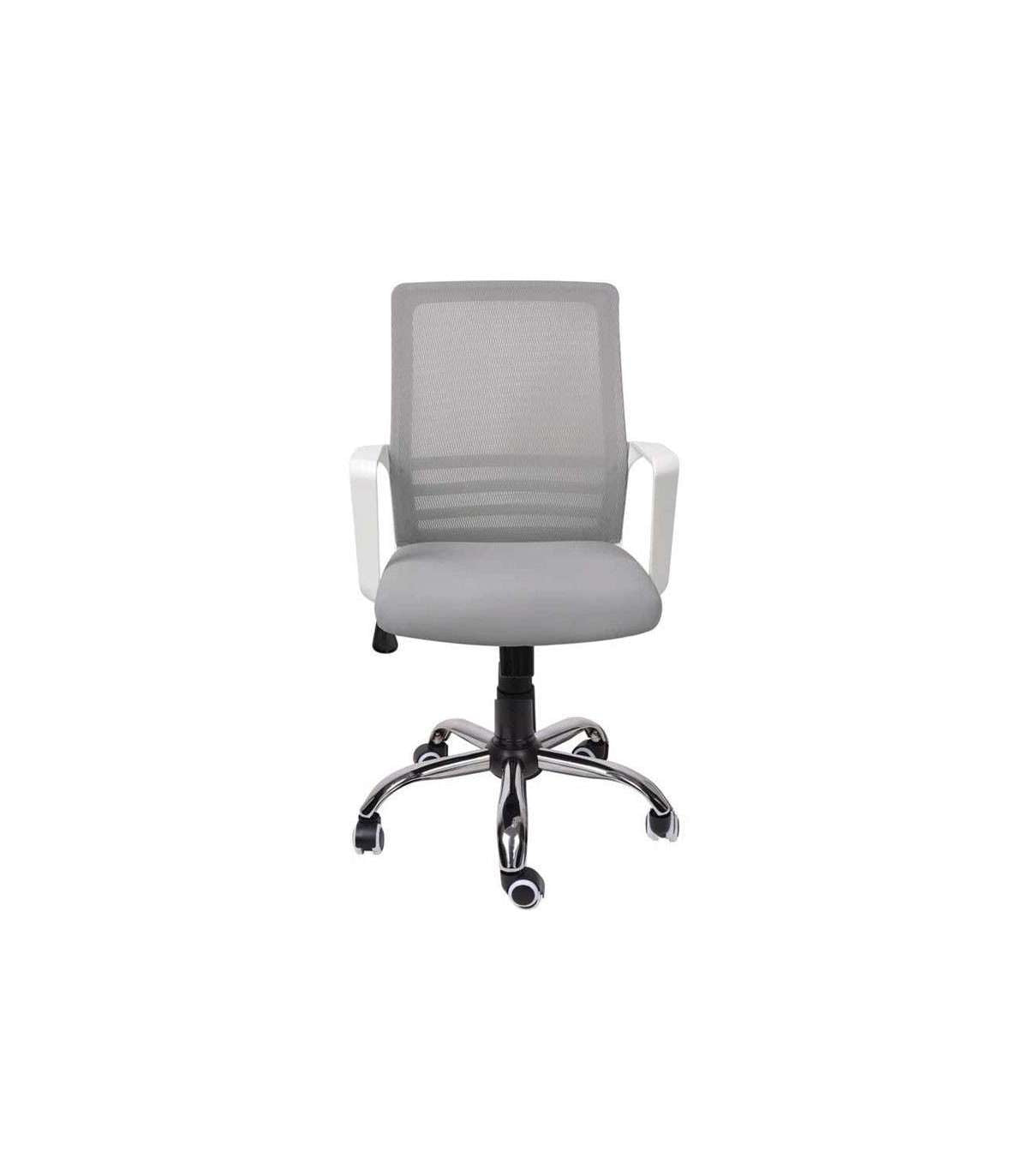 Silla Despacho Giratoria Elevable Gris, 55cm(ancho) 92/102cm(altura) 63cm(fondo)._0
