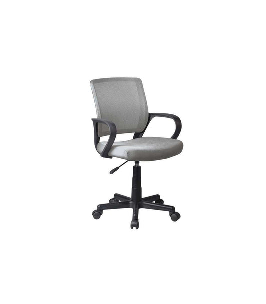 Sillón Despacho Giratorio Elevable Acabado Gris, 53 Cm(ancho) 82/94 Cm(altura) 55 Cm(fondo)_0