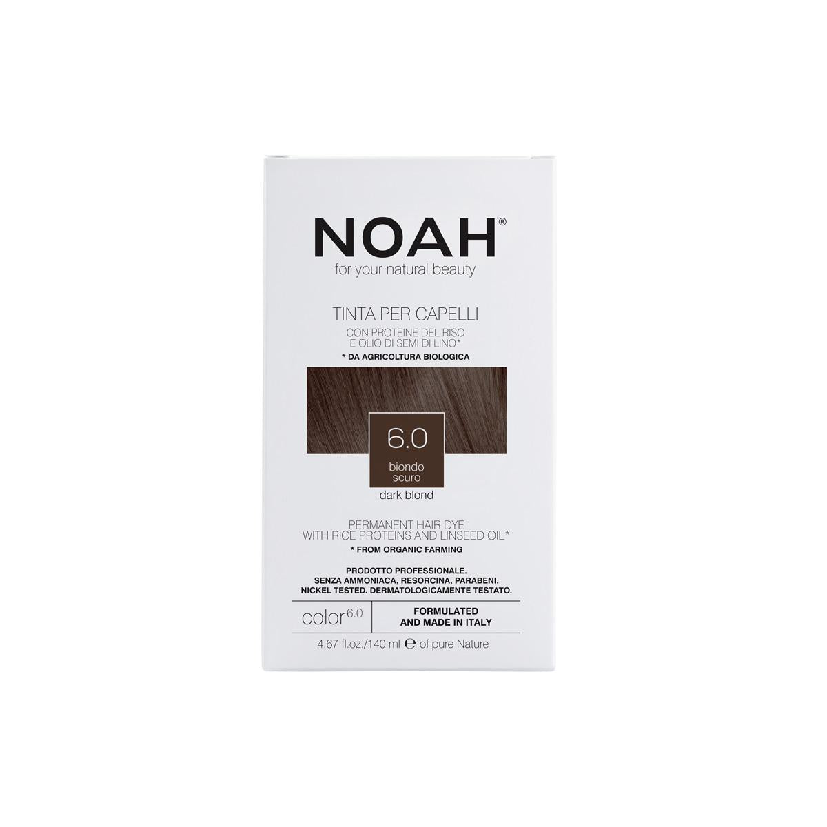 Tinte capilar rubio oscuro 6.0 Noah 140 ml