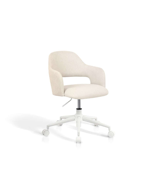 Silla Despacho Giratoria Elevable Acabado Beige Claro, 58m(ancho) 71/81cm(altura) 58cm(fon_0