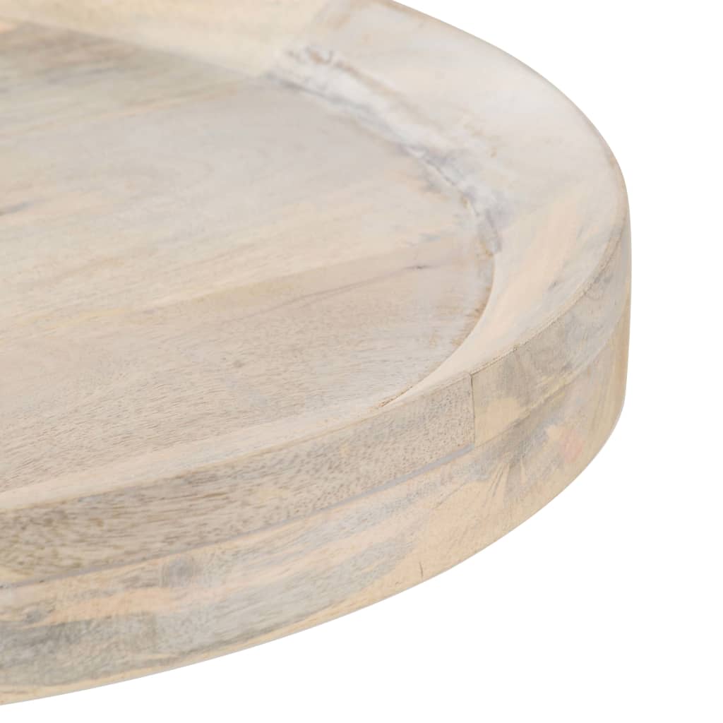 Mesa Auxiliar De Madera Maciza De Mango Ø60x75 Cm_1