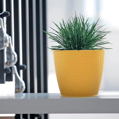 Maceta Wheaty 3,5l., Dimensiones (mm) 189x189x167, Color Blanco_4